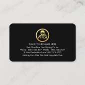 Professional Stylish Gold Handyman Tools Line Visitenkarte (Rückseite)