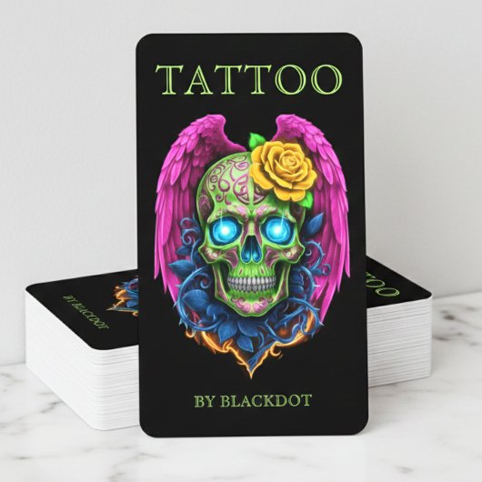 Professional Tattoo Artist Tattoo Studio Qr Code Visitenkarte