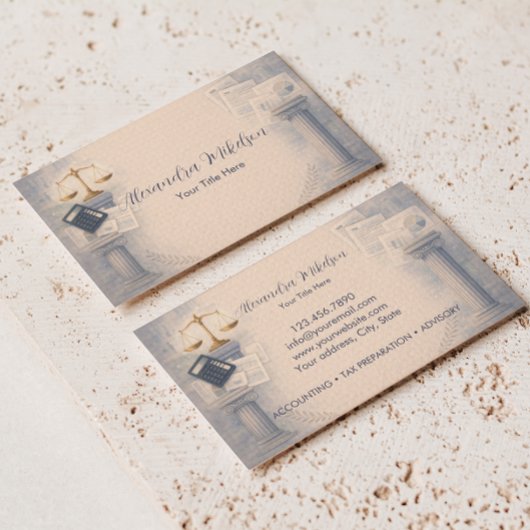 Professional Tax Office Branding Visitenkarte
