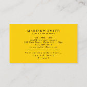 Professional Taxi Service  Visitenkarte (Rückseite)