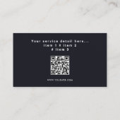 Professional Taxi Service Visitenkarte (Rückseite)