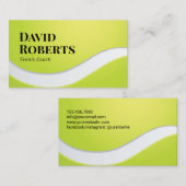 Professional Tennis Coach Sport Instructor  Visitenkarte (Vorne/Hinten)