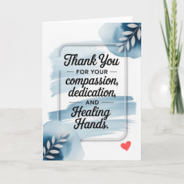 Professional Thank You Card for Doctor Karte