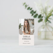 Professional Therapist Psychologist Photo Visitenkarte (Stehend Vorderseite)