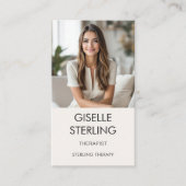 Professional Therapist Psychologist Photo Visitenkarte (Vorderseite)