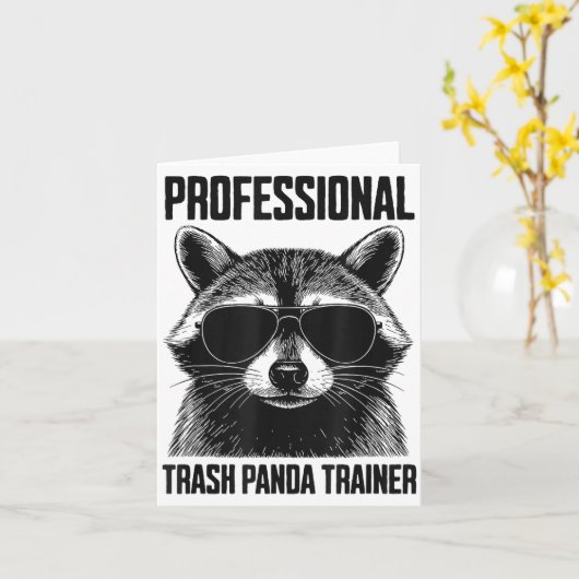 Professional Trash Panda Trainer  Karte (Gelbe Blume)