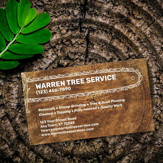Professional Tree Service / Removal Company Visitenkarte