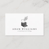 Professional Typewriter Black and White Visitenkarte (Vorderseite)