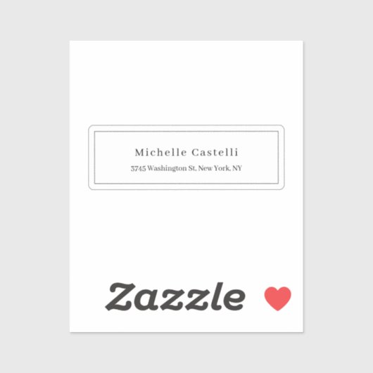 Professional Unique Classical Simple Black & White Aufkleber (Blatt)