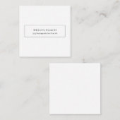 Professional Unique Classical Simple Black & White Begleitkarte (Vorne/Hinten)