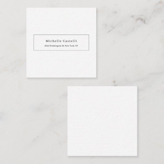 Professional Unique Classical Simple Black & White Begleitkarte (Vorne/Hinten)