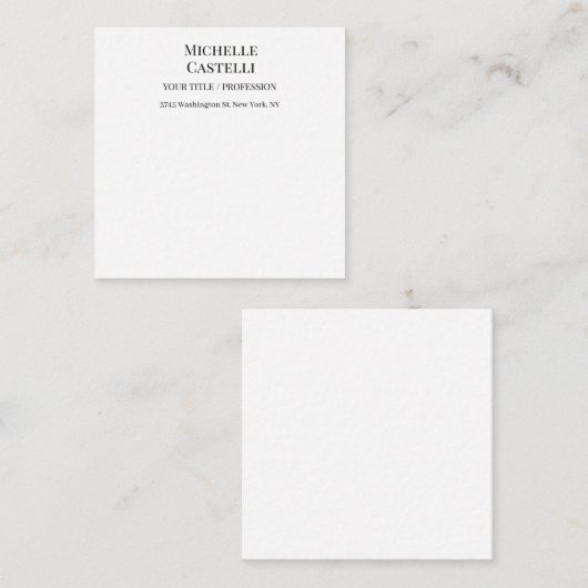 Professional Unique Classical Simple Black & White Begleitkarte (Vorne/Hinten)