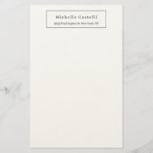 Professional Unique Classical Simple Black & White Briefpapier (Vorderseite)