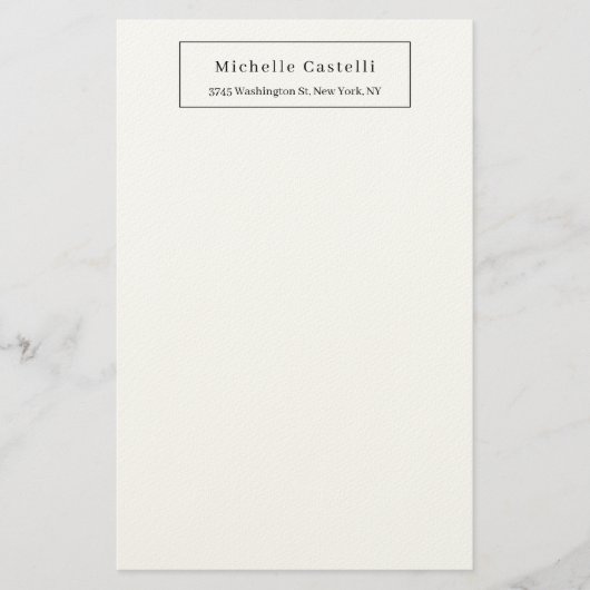 Professional Unique Classical Simple Black & White Briefpapier (Vorderseite)