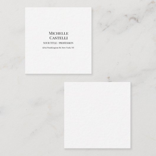 Professional Unique Classical Simple Black & White Mitteilungskarte (Vorne/Hinten)