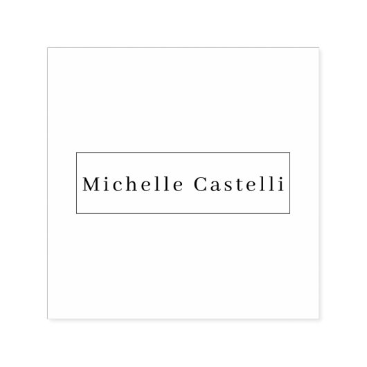 Professional Unique Classical Simple Black & White Permastempel (Design)