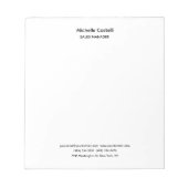 Professional Unique Classical Simple Notizblock (Vorderseite)