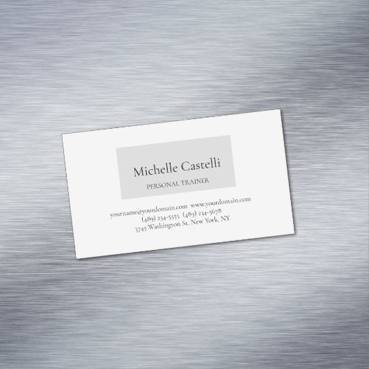 Professional Unique Minimalist Plain Magnetische Visitenkarte (Beispiel)