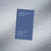 Professional Unique Plain Minimalist Blue Magnetische Visitenkarte (Beispiel)