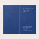Professional Unique Plain Minimalist Blue Visitenkarten (Außenseite Aufgefaltet)