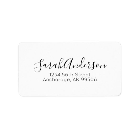 Professional Unterschrift Script Adressaufkleber (Vorne)