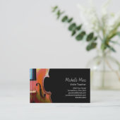 Professional Violin Teacher Musician Violinist Visitenkarte (Stehend Vorderseite)