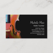 Professional Violin Teacher Musician Violinist Visitenkarte (Vorderseite)