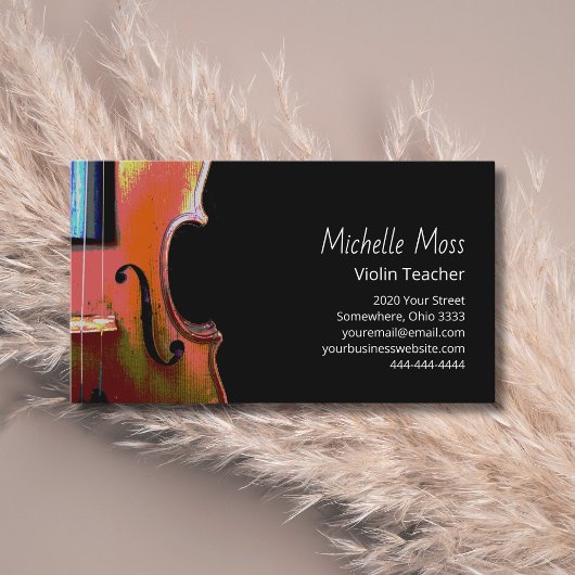 Professional Violin Teacher Musician Violinist  Visitenkarte