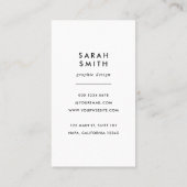 Professional Watercolor Blue Visitenkarte (Rückseite)