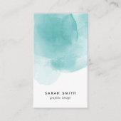 Professional Watercolor Blue Visitenkarte (Vorderseite)