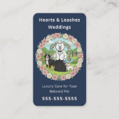 Professional Wedding Dog Handler Wedding Pet Care Visitenkarte (Vorderseite)