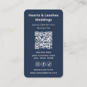 Professional Wedding Dog Handler Wedding Pet Care Visitenkarte (Rückseite)