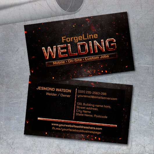 Professional Welding Services - Welder Visitenkarte