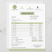 Professional White & Green Modern Business Invoice (Vorderseite)