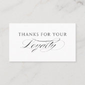 Professional White Hearts Customer Loyalty Cards Treuekarte (Rückseite)