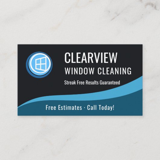 Professional Window Cleaning QR Code Visitenkarte (Vorderseite)