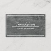 Professional Wood Grain Rustic Carpentry Business Visitenkarte (Vorderseite)