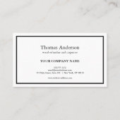 Professional Wood Grain Rustic Carpentry Visitenkarte (Rückseite)