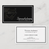 Professional Wood Grain Rustic Carpentry Visitenkarte (Vorne/Hinten)