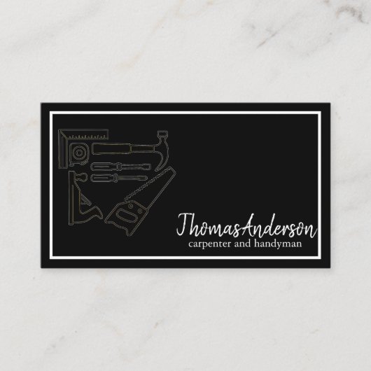 Professional Wood Grain Rustic Carpentry Visitenkarte (Vorderseite)