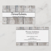 Professional Wood Grain Rustic Carpentry Visitenkarte (Vorne/Hinten)