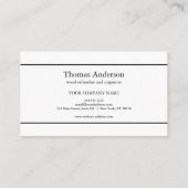 Professional Wood Grain Rustic Carpentry Visitenkarte (Rückseite)