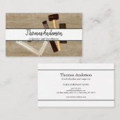 Professional Wood Grain Rustic Carpentry Visitenkarte (Vorne/Hinten)