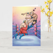 Professional Wrestling Hit Birthday Card Karte (Gelbe Blume)