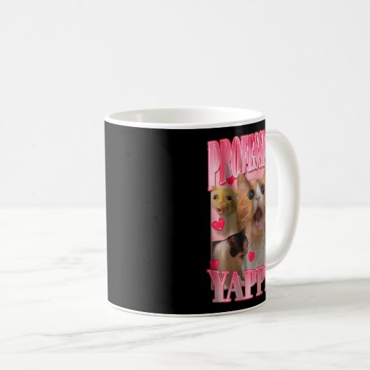 Professional Yapper Cat Funny Oddly Specific Dank Kaffeetasse (VorderseiteRechts)
