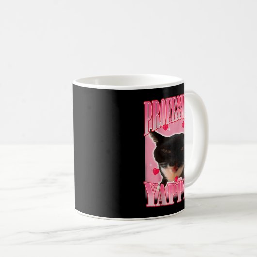 Professional Yapper Cat Funny Oddly Specific Dank  Kaffeetasse (VorderseiteRechts)