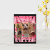 Professional Yapper Cat Funny Oddly Specific Dank Karte (Gelbe Blume)