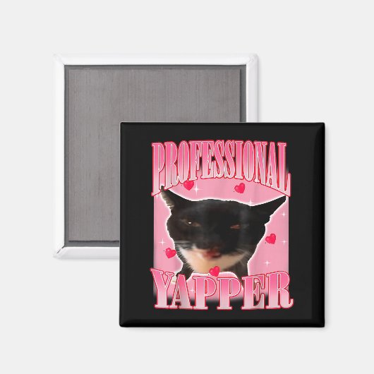 Professional Yapper Cat Funny Oddly Specific Dank  Magnet (Vorderseite/Rückseite)
