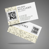 Professional Yellow & Gray QR Code Logo Visitenkarte