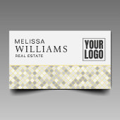 Professional Yellow & Gray QR Code Logo Visitenkarte